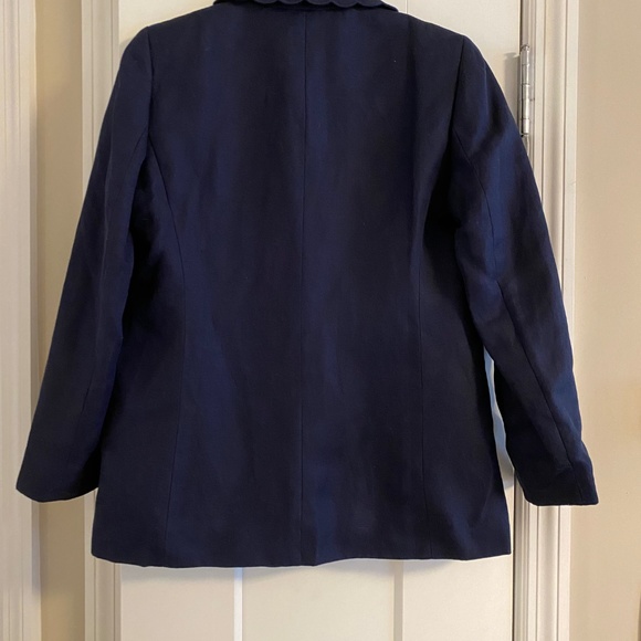 Kate Spade New York Scallop Navy Blazer - Picture 2 of 3